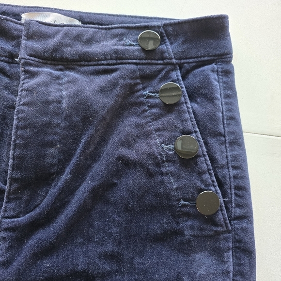 Loft Corduory Pants Women Sz 4 Blue Zipper Straight Pockets Mid Rise 28x30 - Picture 7 of 13